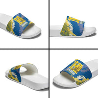 Kaiser Hawaii High School Slide Sandals Puakenikeni Lei Hawaiian Pattern - Polynesian Pride
