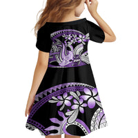 Purple Polynesian Family Matching Summer Maxi Dress and Hawaiian Shirt Hammerhead Shark Tattoo Royal Plumeria Gradient Vibes LT14 - Polynesian Pride