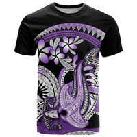 Purple Polynesian T Shirt Hammerhead Shark Tattoo Royal Plumeria Gradient Vibes LT14 Purple - Polynesian Pride