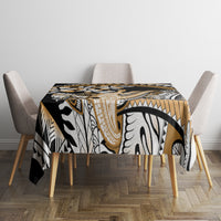 Gold Polynesian Hammerhead Shark Tattoo Tablecloth Royal Plumeria Gradient Vibes LT14 - Polynesian Pride