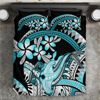Turquoise Polynesian Hammerhead Shark Tattoo Bedding Set Royal Plumeria Gradient Vibes LT14 Turquoise - Polynesian Pride