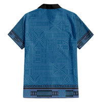 Blue African Dashiki With Fijian Tapa Pattern Hawaiian Shirt LT14 - Polynesian Pride