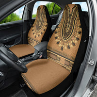 Brown African Dashiki With Fijian Tapa Pattern Car Seat Cover