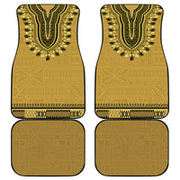 Gold African Dashiki With Fijian Tapa Pattern Car Mats