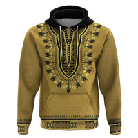 Gold African Dashiki With Fijian Tapa Pattern Hoodie LT14 Pullover Hoodie Gold - Polynesian Pride