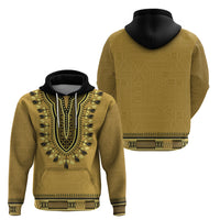 Gold African Dashiki With Fijian Tapa Pattern Hoodie LT14 - Polynesian Pride