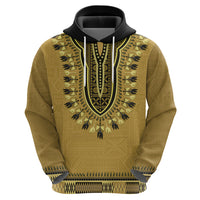 Gold African Dashiki With Fijian Tapa Pattern Hoodie LT14 - Polynesian Pride