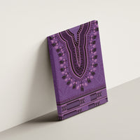 Purple African Dashiki With Fijian Tapa Pattern Canvas Wall Art