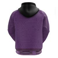 Purple African Dashiki With Fijian Tapa Pattern Hoodie LT14 - Polynesian Pride