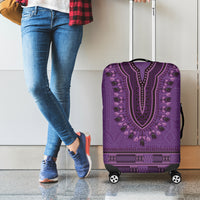 Purple African Dashiki With Fijian Tapa Pattern Luggage Cover LT14 - Polynesian Pride