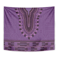 Purple African Dashiki With Fijian Tapa Pattern Tapestry