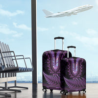 Purple African Dashiki With Aotearoa Maori Luggage Cover Paua Shell Mix Silver Fern LT14 - Polynesian Pride