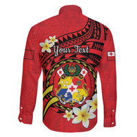 Personalised Tonga Emancipation Day Family Matching Puletasi and Hawaiian Shirt Tongan Ngatu Pattern - Red Version LT14 - Polynesian Pride