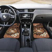 Personalised Tonga Emancipation Day Car Mats Tongan Ngatu Pattern - Brown Version