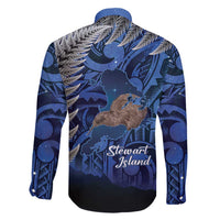 New Zealand Stewart Island Family Matching Mermaid Dress and Hawaiian Shirt Rakiura Kiwi Maori Glowing Sky
