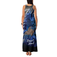 New Zealand Stewart Island Family Matching Tank Maxi Dress and Hawaiian Shirt Rakiura Kiwi Maori Glowing Sky
