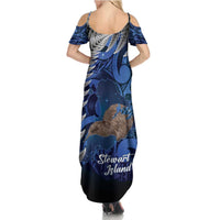 New Zealand Stewart Island Summer Maxi Dress Rakiura Kiwi Maori Glowing Sky