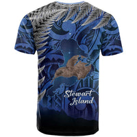 New Zealand Stewart Island T Shirt Rakiura Kiwi Maori Glowing Sky