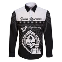 Guam Liberation Day Family Matching Puletasi and Hawaiian Shirt Biba Guahan Chamorro 80th Anniversary - Black