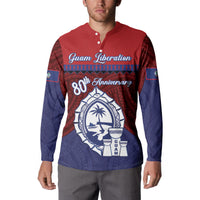 Guam Liberation Day Button Sweatshirt Biba Guahan Chamorro 80th Anniversary - Blue