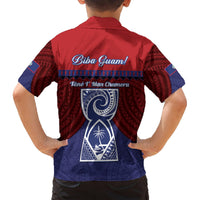 Guam Liberation Day Hawaiian Shirt Biba Guahan Chamorro 80th Anniversary - Blue LT14 - Polynesian Pride