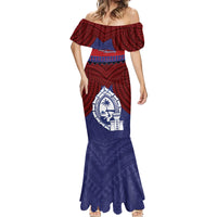 Guam Liberation Day Mermaid Dress Biba Guahan Chamorro 80th Anniversary - Blue LT14 - Polynesian Pride