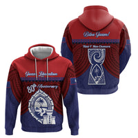 Guam Liberation Day Zip Hoodie Biba Guahan Chamorro 80th Anniversary - Blue