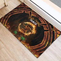 Samoa Teuila 2024 Festival Rubber Doormat Samoan Siva Afi With Red Gingers