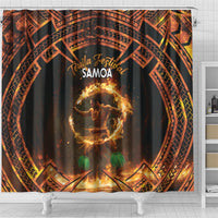 Samoa Teuila 2024 Festival Shower Curtain Samoan Siva Afi With Red Gingers
