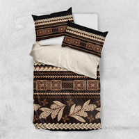 Black Samoa Siapo Teuila Flowers Bedding Set