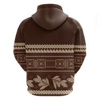 Brown Samoa Siapo Teuila Flowers Hoodie LT14 - Polynesian Pride
