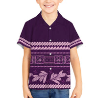 Purple Samoa Siapo Teuila Flowers Hawaiian Shirt