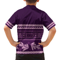 Purple Samoa Siapo Teuila Flowers Hawaiian Shirt