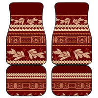 Red Samoa Siapo Teuila Flowers Car Mats
