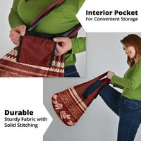 Red Samoa Siapo Teuila Flowers Grocery Bag