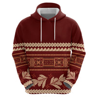 Red Samoa Siapo Teuila Flowers Hoodie LT14 - Polynesian Pride
