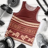 Red Samoa Siapo Teuila Flowers Men Tank Top