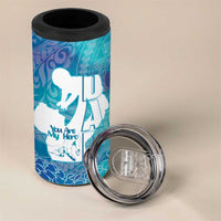 Turquoise Polynesia Father's Day 4 in 1 Can Cooler Tumbler Dad You Are My Hero