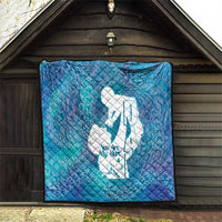 Turquoise Polynesia Father's Day Quilt Dad You Are My Hero