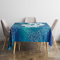Turquoise Polynesia Father's Day Tablecloth Dad You Are My Hero