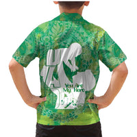 Green Polynesia Father's Day Family Matching Mermaid Dress and Hawaiian Shirt Dad You Are My Hero