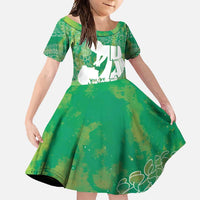 Green Polynesia Father's Day Family Matching Mermaid Dress and Hawaiian Shirt Dad You Are My Hero