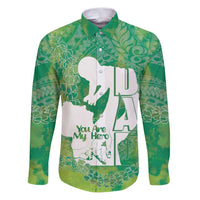 Green Polynesia Father's Day Family Matching Puletasi and Hawaiian Shirt Dad You Are My Hero