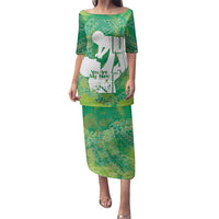 Green Polynesia Father's Day Family Matching Puletasi and Hawaiian Shirt Dad You Are My Hero