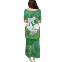 Green Polynesia Father's Day Family Matching Puletasi and Hawaiian Shirt Dad You Are My Hero