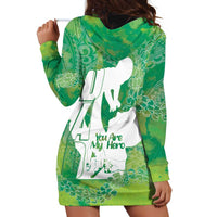 Green Polynesia Father's Day Hoodie Dress Dad You Are My Hero