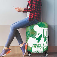 Green Polynesia Father's Day Luggage Cover Dad You Are My Hero