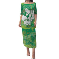 Green Polynesia Father's Day Puletasi Dad You Are My Hero