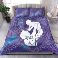 Purple Polynesia Father's Day Bedding Set Dad You Are My Hero