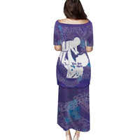 Purple Polynesia Father's Day Puletasi Dad You Are My Hero